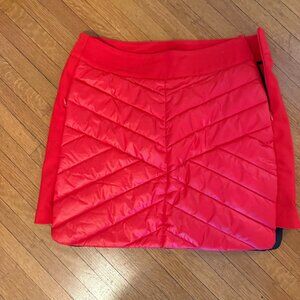 Krimson Klover Carving Quilted Puffer Skirt, Like New, Red, Medium